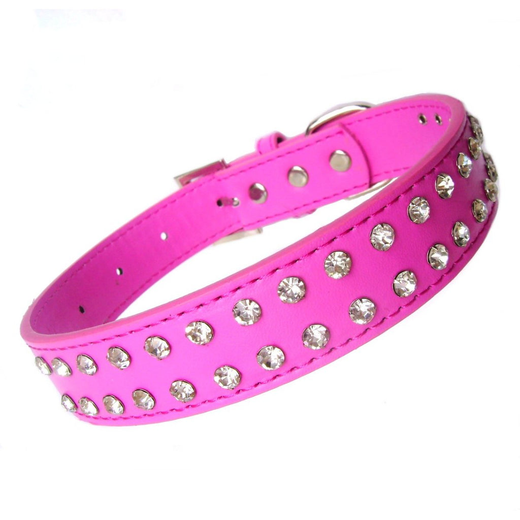 2-Row Collar Lead Set - Hot Pink