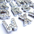 Crystal Slider Letters 10mm - Silver